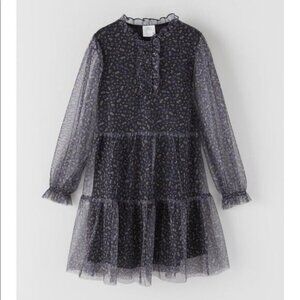 Navy print dress